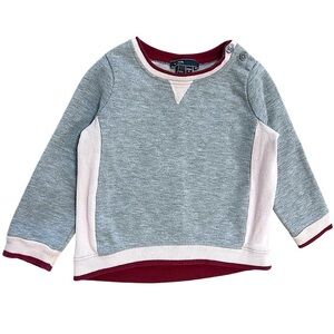 VINCE Baby Girls' Color Block French Terry Pullover Sweatshirt Size 12 Months